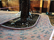 Укладка бордюра на пешеходных дорожках на приусадебном участке