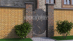 Калитки, обшитые стальным листом и коваными элементами. От 42 000₽ за шт.