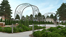 Кованые арки для ограждения садовых тротуаров. От 40 000 ₽ за шт.