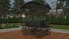 Декоративная кованая карета с виноградной лозой. От 100 000 ₽ за шт.