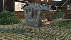 Декоративная кованая карета 