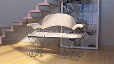 Кованая скамейка для интерьера. От 40 000 ₽