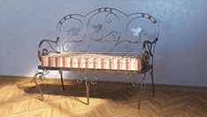 Кованая скамейка для прихожей. От 35 000 ₽