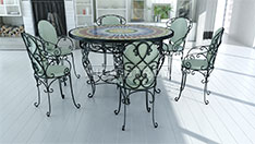 Кованый мебельный комплект (с 6 стульями) . От 150 000 ₽ за шт.