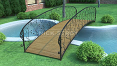 Кованые мостики над искусственными водоемами для оформления ландшафта. От 100 000 ₽ за шт.