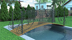 Кованые мостики над искусственными водоемами для декорирования сада. От 90 000 ₽ за шт.