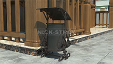 Кованая круглая урна с крышкой. От 8 000 ₽ за шт.