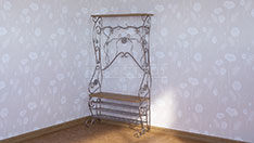 Кованая вешалка для прихожей с этажеркой для обуви и головных уборов. От 25 000 ₽ за шт.