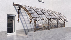 Кованый козырек над ступенями в подвал. От 180 000 ₽ за шт.