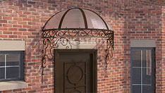 Кованый козырек - маркиза над входом. От 40 000 ₽ за кв.м