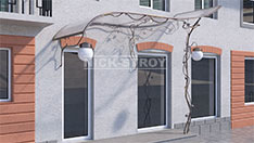 Кованый козырек Волна. От 70 000 ₽ за кв.м