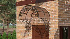 Козырёк арочный с коваными узорами. От 35 000 ₽ за шт.