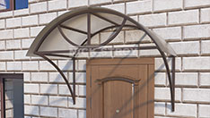 Сварной арочный козырек над входом. От 20 000 ₽ за кв.м