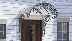 Сварной козырек с крышей из поликарбоната. От 32 000 ₽ за кв.м