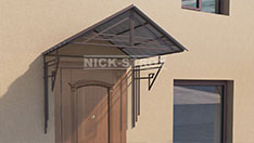 Сварной козырек двускатный. От 26 000 ₽ за кв.м