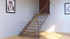 Кованая маршевая лестница интерьера. От 50 000 ₽/м.п.