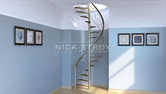 Кованая винтовая лестница для интерьера. От 75 000 ₽/м.п.