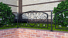 Газонное ограждение с коваными элементами. От 8 000 ₽ за п.м.