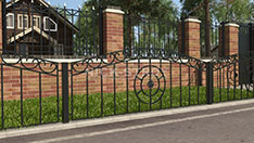 Кованое газонное ограждение секциями. От 4 500 ₽ за п.м.