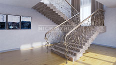 Лестничные ограды с вензелями и коваными элементами. От 14 500 ₽ за п.м.
