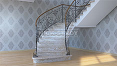 Перила для полувинтовых лестниц интерьера. От 13 500 ₽/п.м.