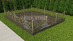 Кованые ритуальные ограждения с металлическими шарами. От 11 500 ₽ за п.м.