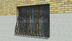 Кованая решетка, вогнутая. От 7 000 ₽ м2