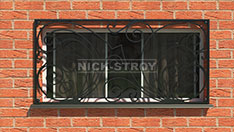 Кованая решетка на окна цоколя. От 7 500 ₽ м2