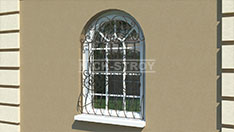 Кованая вогнутая решетка на арочное окно. От 7 000 ₽ м2