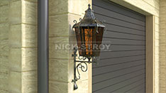 Кованое бра, настенное, вертикальное, для экстерьера, с абажуром в виде старинного фонаря, от 20 000 ₽ за шт.