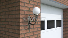 Кованое настенное вертикальное бра с белым плафоном. От 8 000 ₽ за шт.