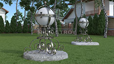 Кованый фонарь для освещения сада, от 12 000 ₽ за шт.