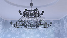 Кованая люстра, потолочная, подвесная, круглая, двухъярусная, с 16 чашами, от 60 000 ₽ за шт.