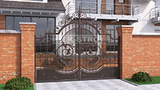 Распашные кованые ворота , с использованием сетки, от 160 000 ₽ за шт.