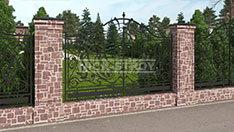 Кованый забор для дачи, частного дома.От 10 000 ₽ за кв.м