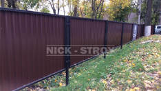 Заборы с обшивкой из профнастила. От 3 750 ₽ за кв.м