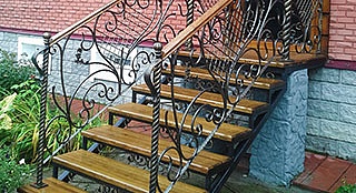 Кованая маршевая лестница кот. пос. Брёхово